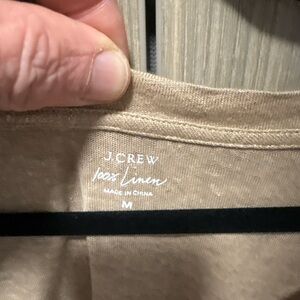 J. Crew Beige Linen Blouse